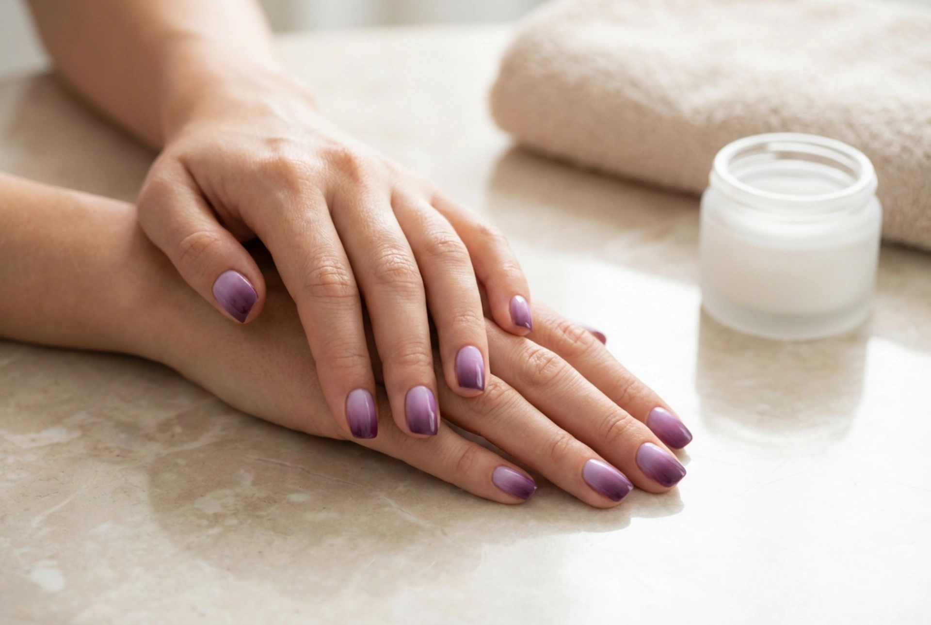 Purple Ombre Nails: From Lilac to Plum, Smooth Transitions
