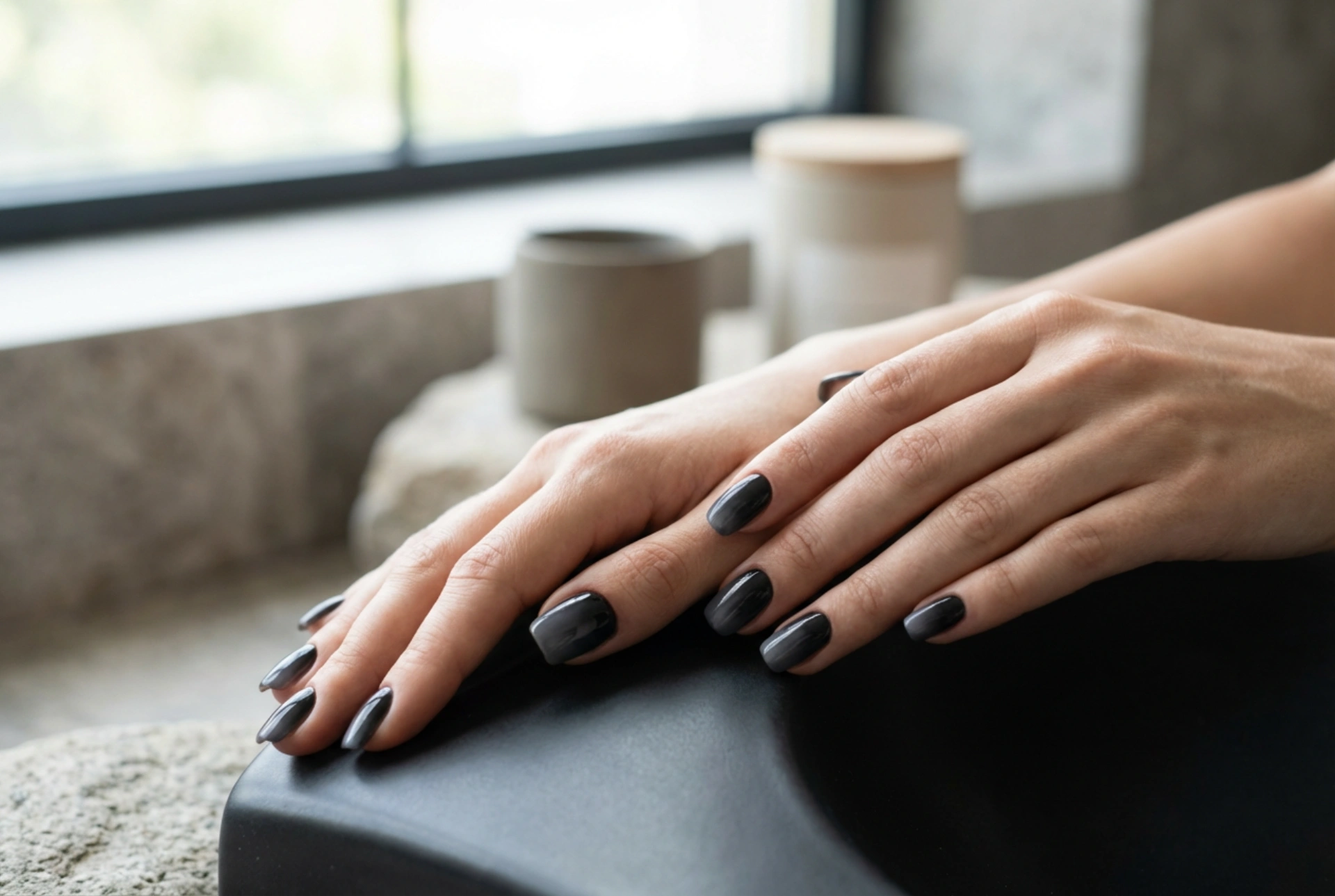 Nail Styling: Dark Ombre Nails with a Smooth Transition