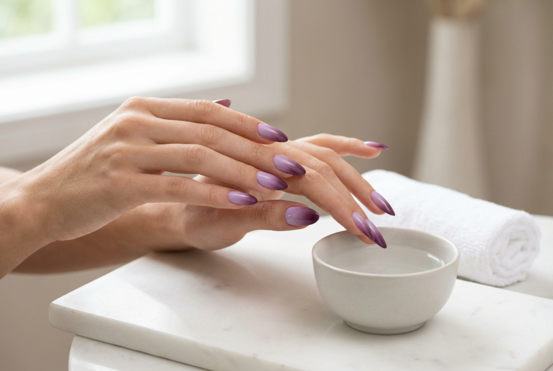 How-To: Purple Ombre Nails, from Lavender to Plum