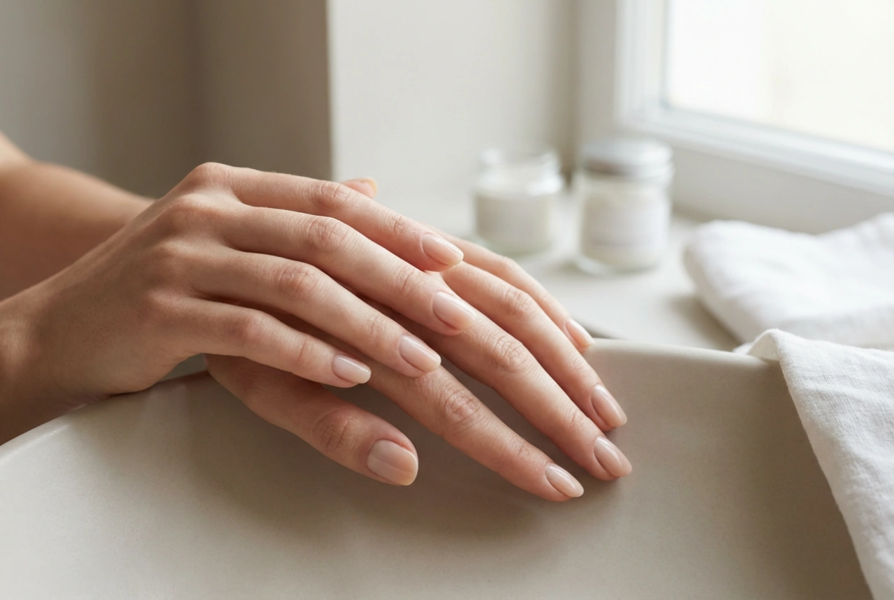 Subtle Natural Ombre Nails: From Nude to Milky Beige