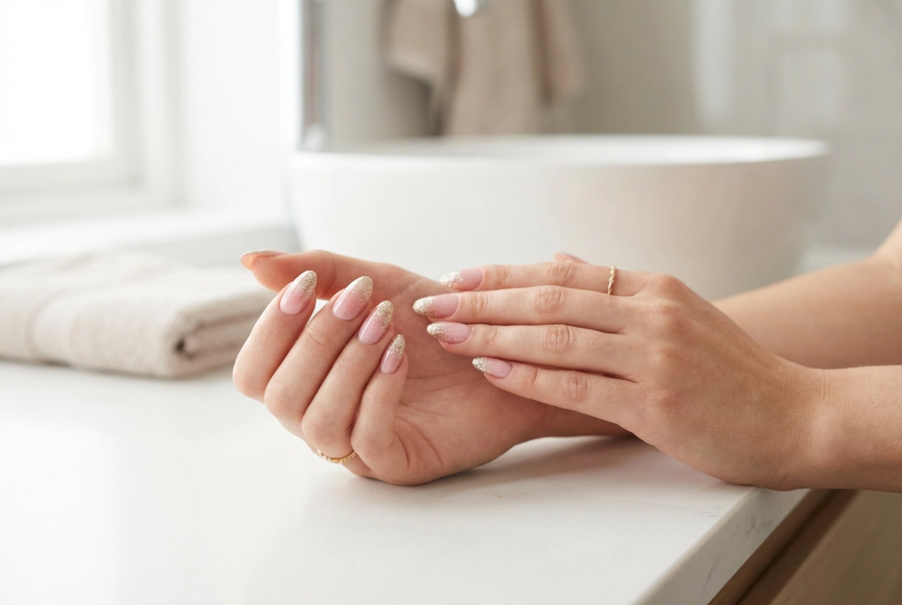 Pink Ombre Nails with Glitter: Where to Add Shine and How to Protect the Finish