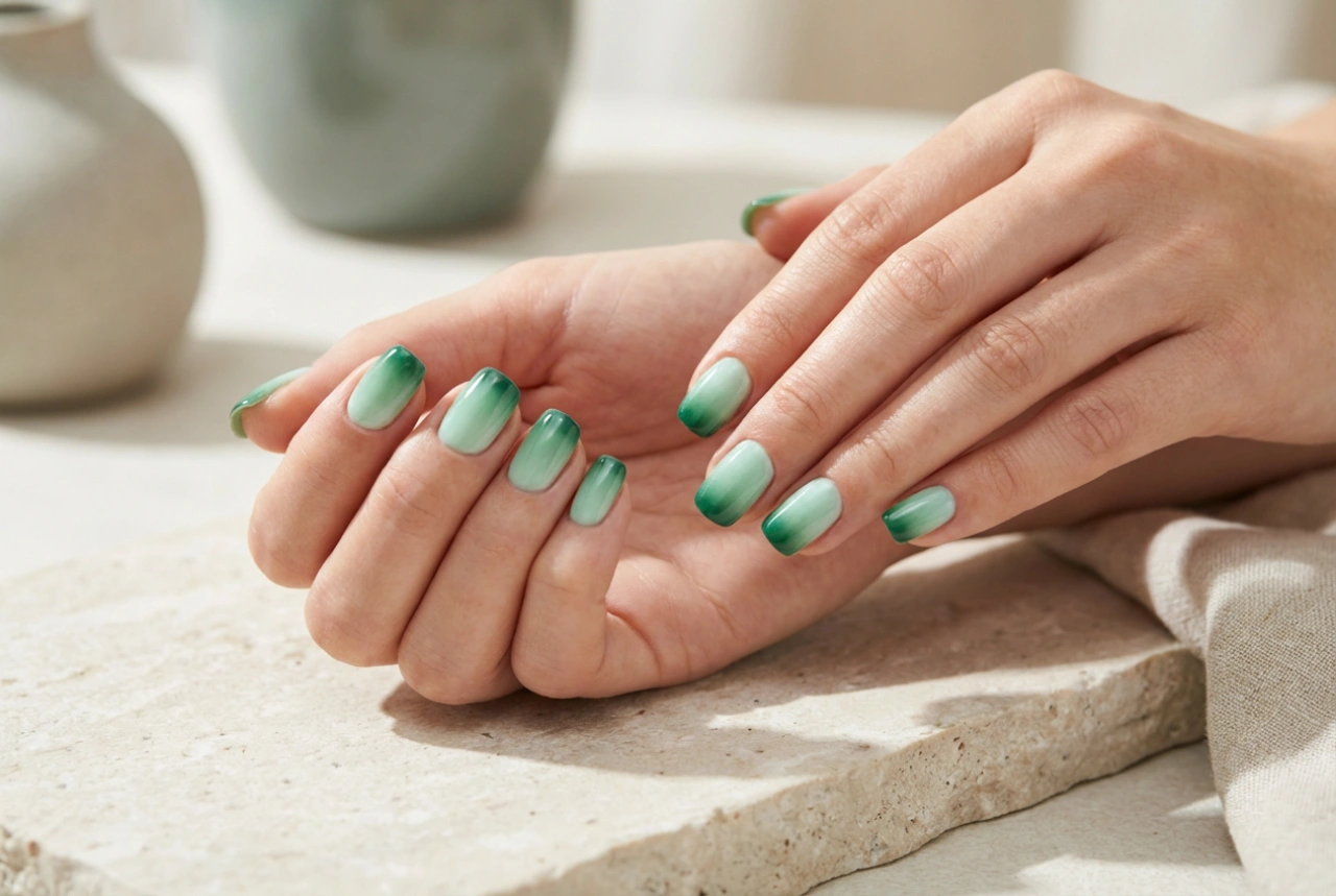 Green Ombre Nails: Colour Combinations and Finishes
