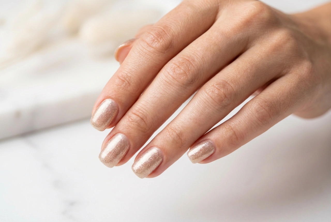 Glitter Hybrid Polish: Even Application and a Luminous Finish