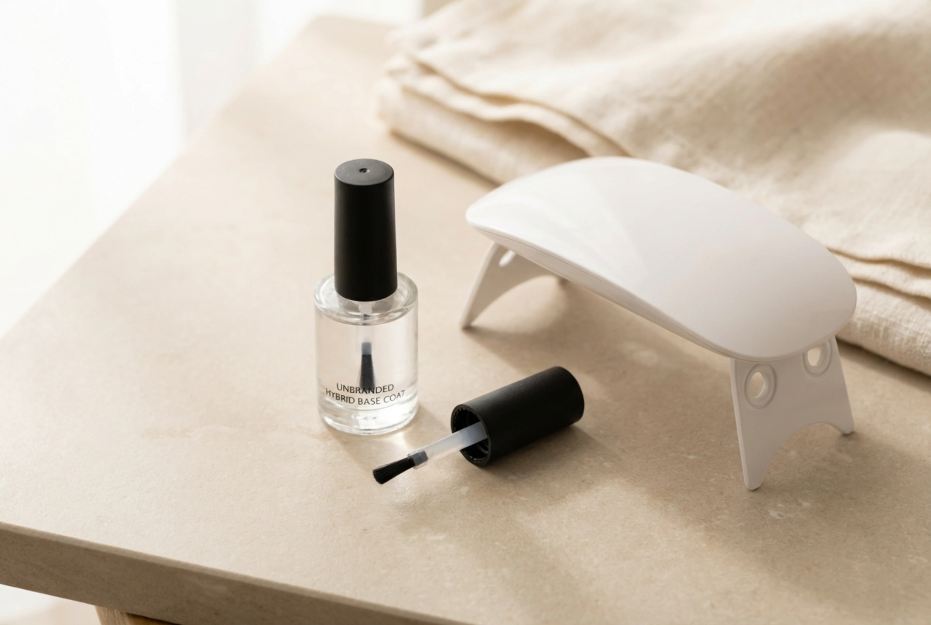 Hybrid nail base coat: choosing hardness, application, and curing