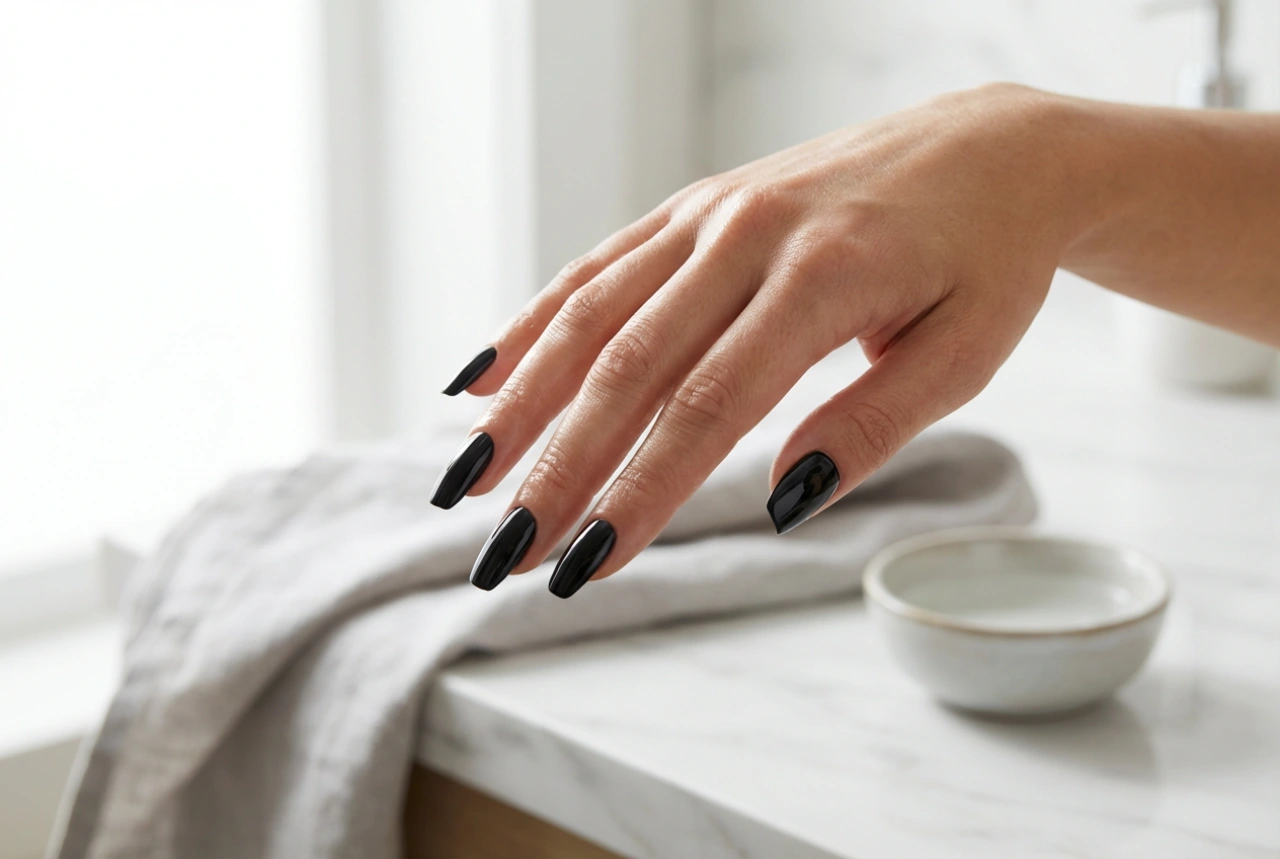 Streak-Free Black Gel Polish: Preparation, Layers, and Top Coat