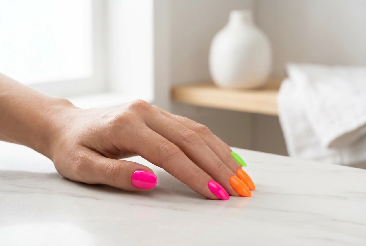 Neon Gel Polish: Achieving Intense Coverage and Protecting the Colour
