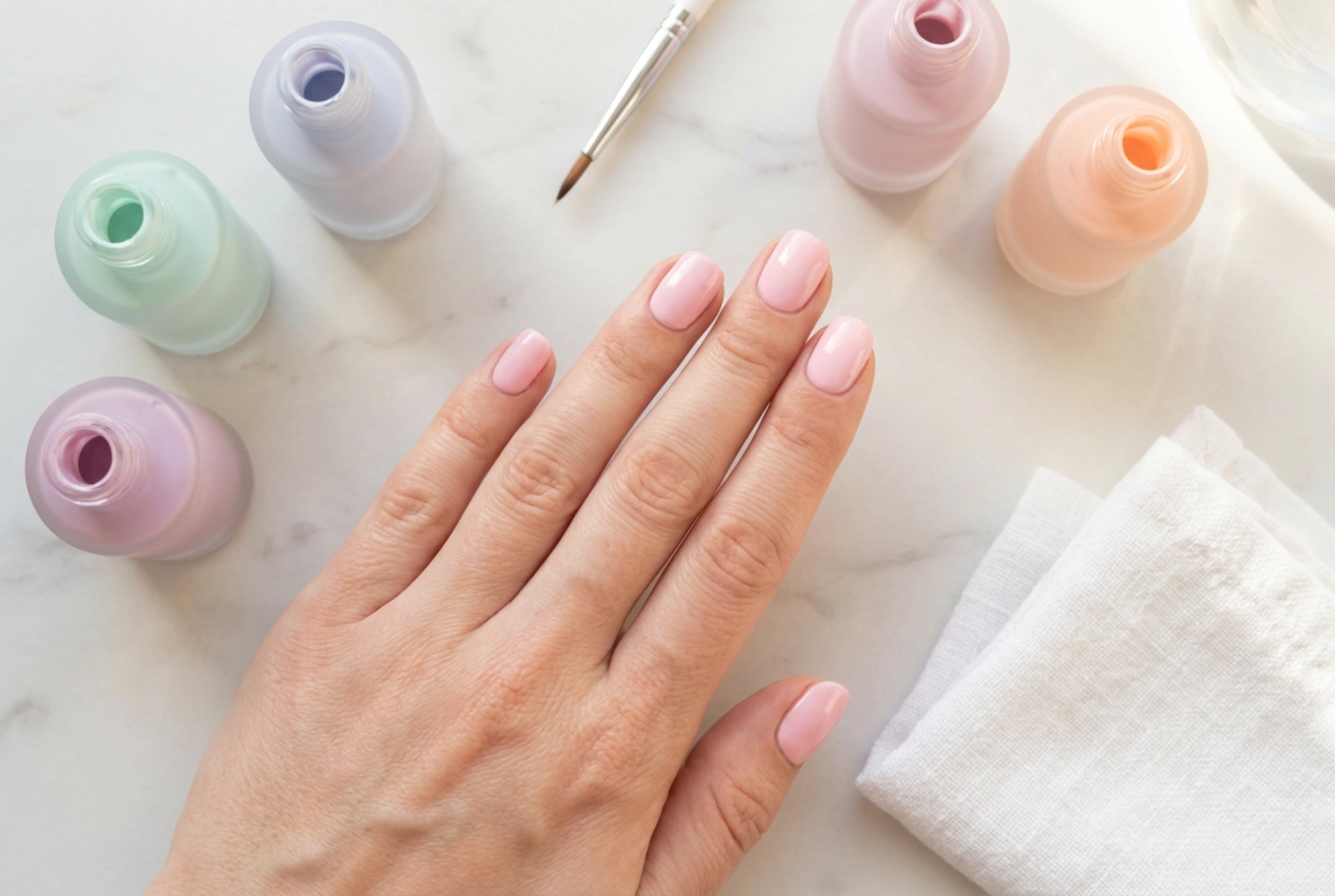 Pastel Hybrid Polishes Without Streaks: Base, Coverage and Shade Selection