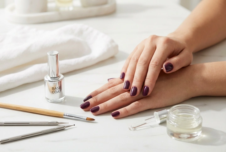 Plum Gel Manicure: Nail Preparation, Application, and Nail Art