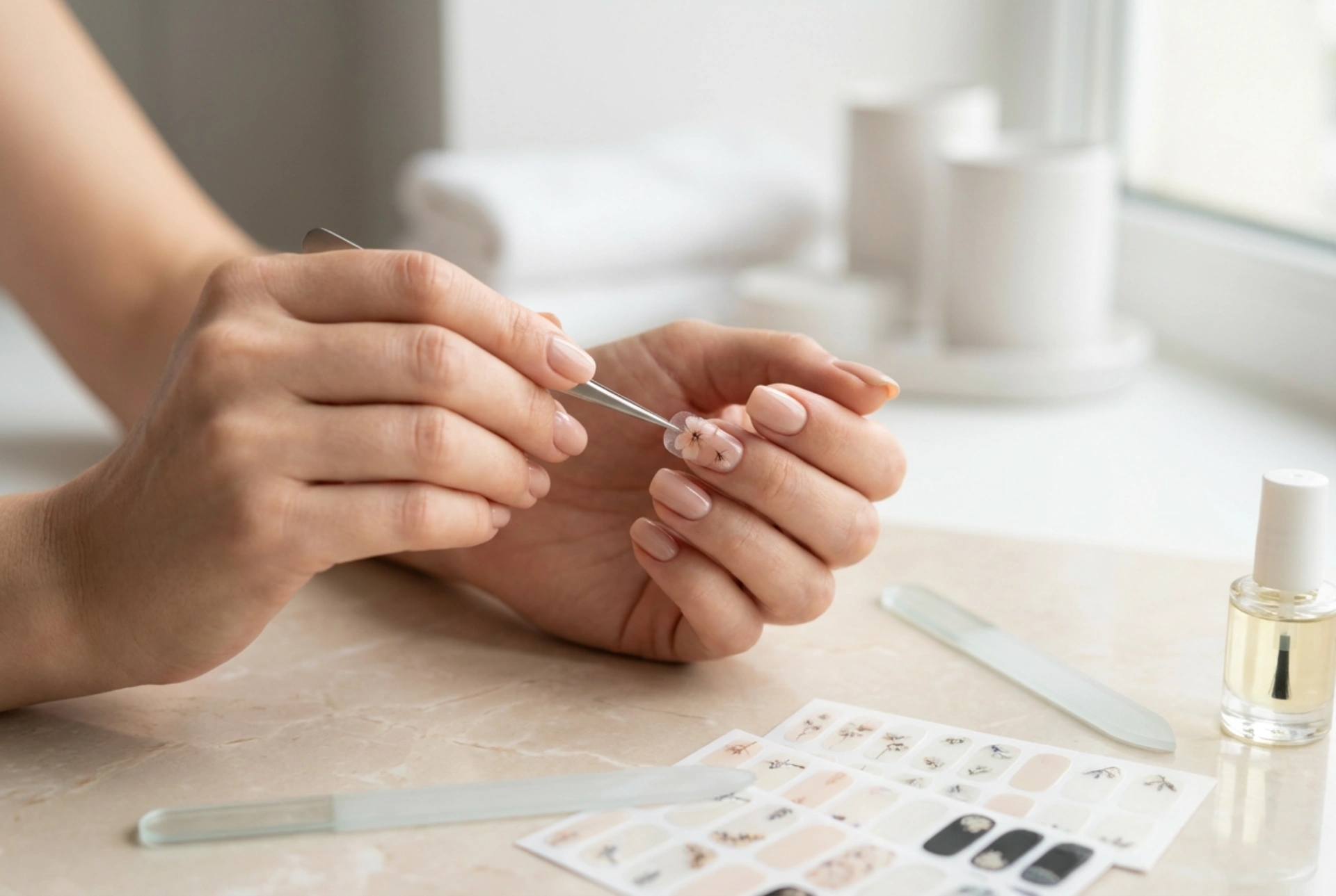 Nail Stickers: Types, Precise Application, and a Lasting Finish