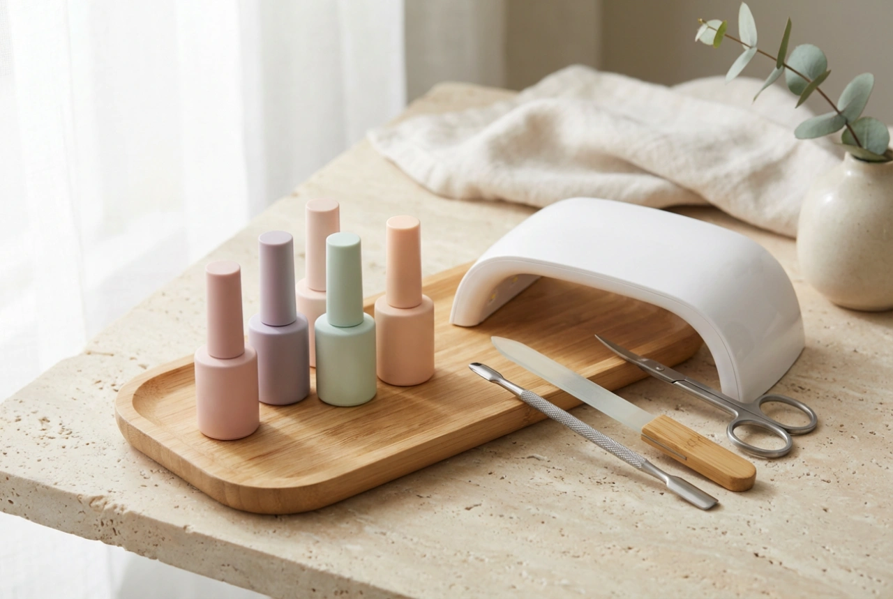 At-home gel manicure kit: essential products, lamp and step-by-step guide