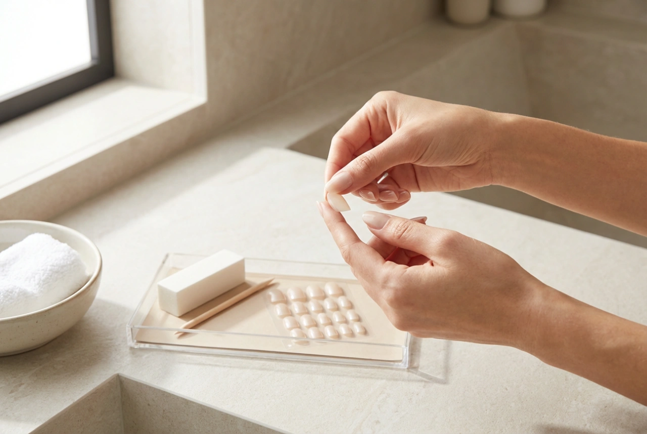 Self-Adhesive False Nails: Preparation, Application, and Removal