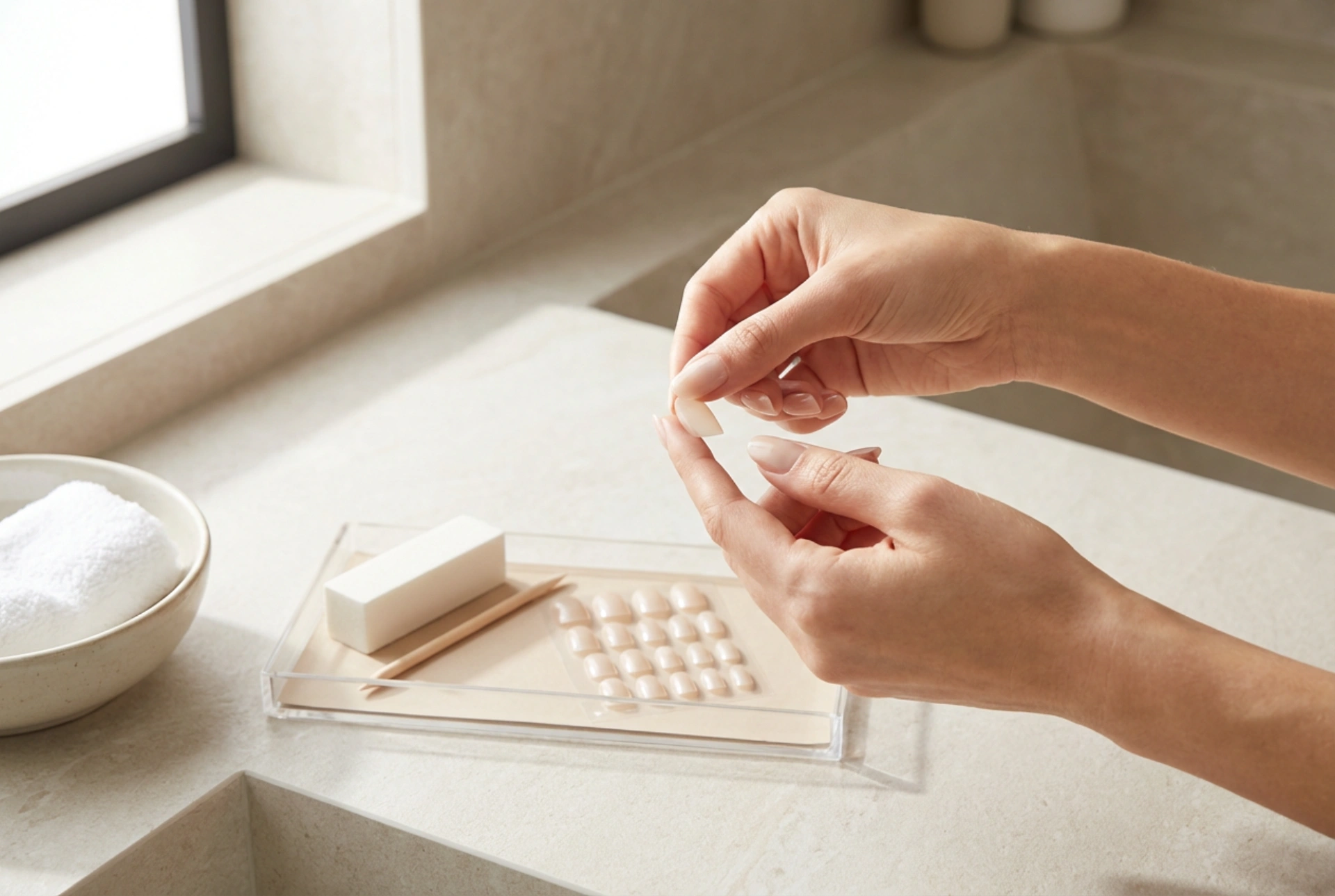 Self-Adhesive False Nails: Preparation, Application, and Removal