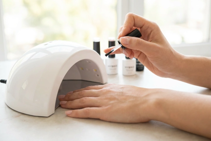 Hybrid Nail Polish: Nail Preparation, Layer Application, and Curing