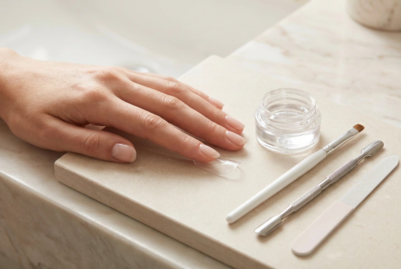 Dual Forms and Gel: Quick Nail Extensions Step by Step