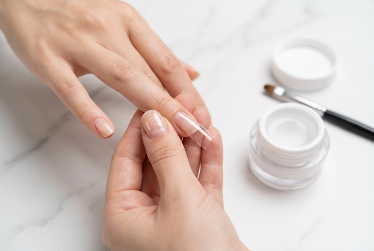 Gel Nail Extensions with Dual Forms: Preparation and Application