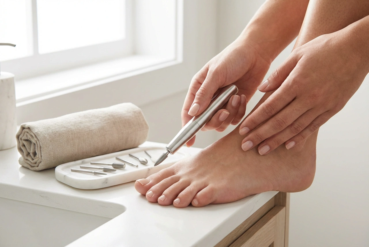Electric Pedicure Devices: Foot Preparation, Attachments and Working Technique