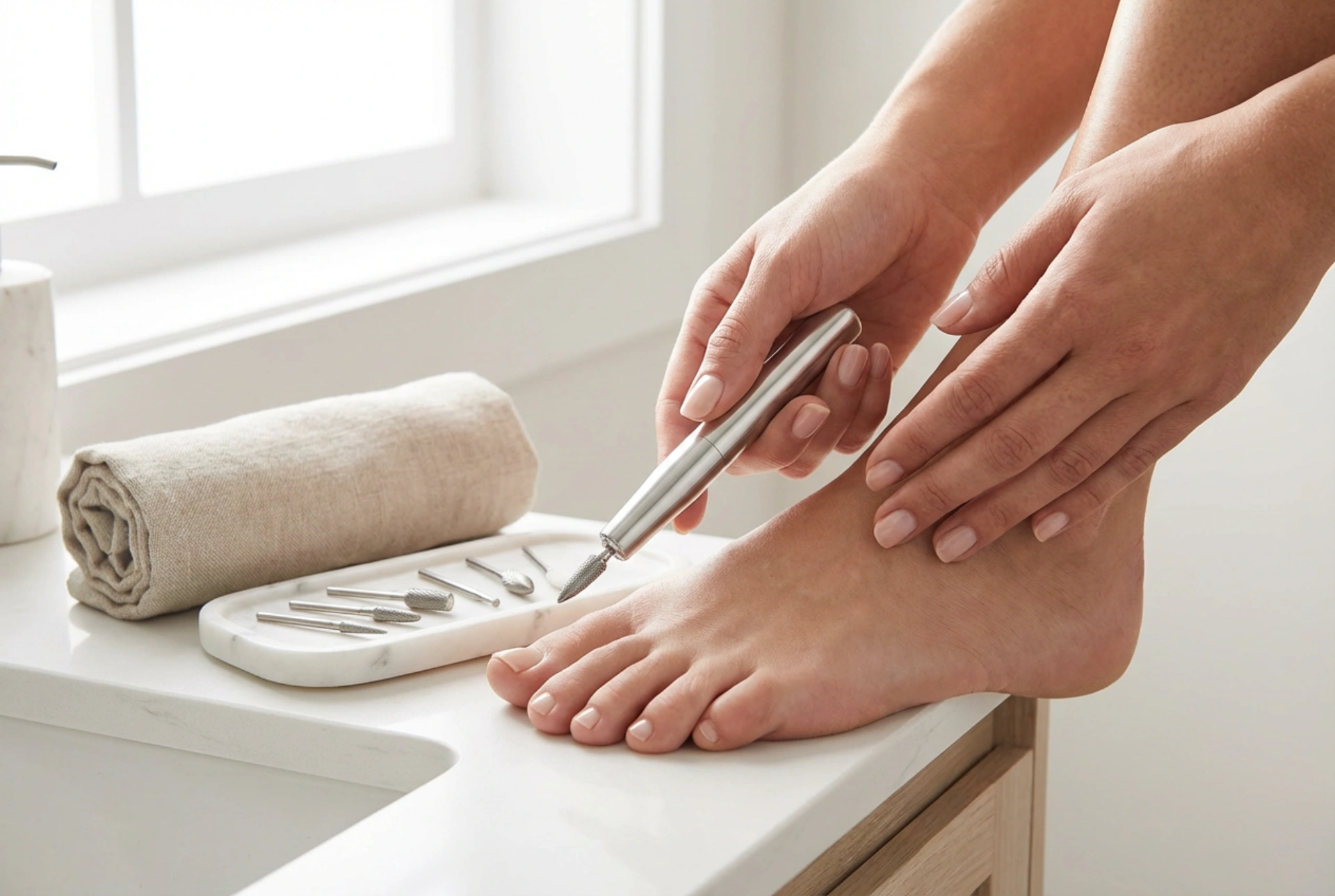 Electric Pedicure Devices: Foot Preparation, Attachments and Working Technique