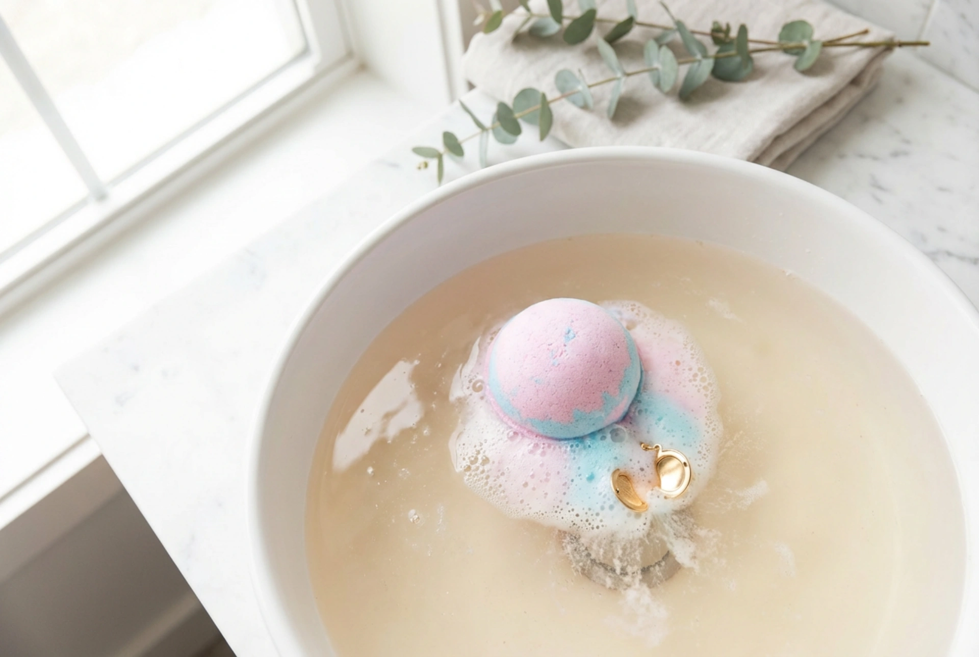 Bath Bomb with a Surprise: How to Safely Embed a Small Keepsake