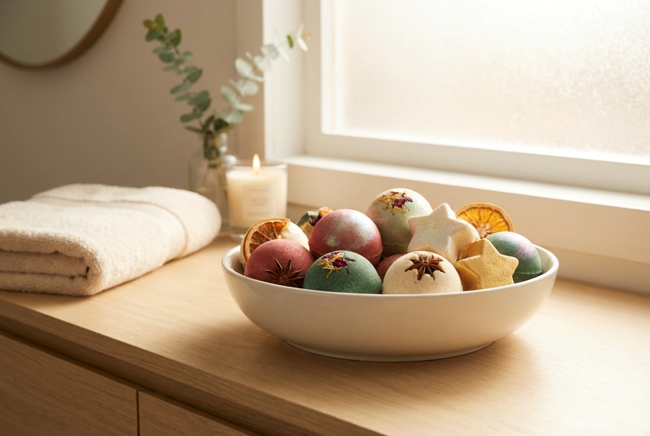Festive Bath Bombs: Scents, Colours, and Decorative Additions