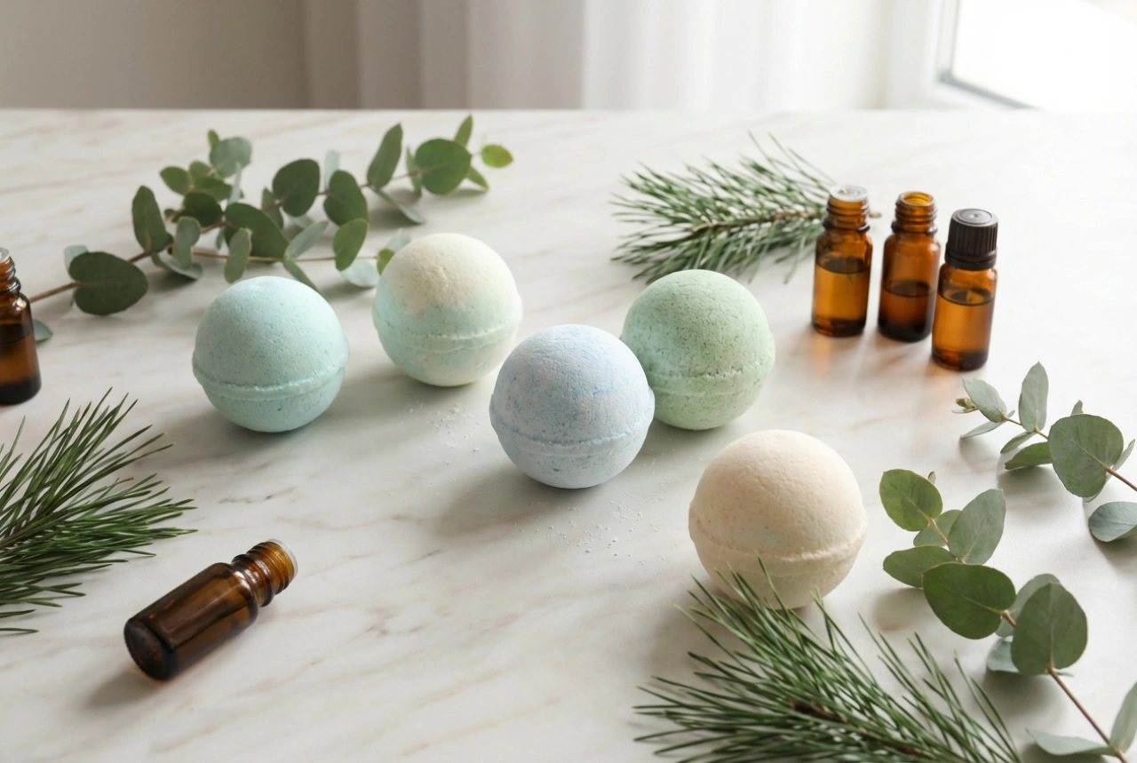 Handmade Festive Bath Bombs: Scents and Colours