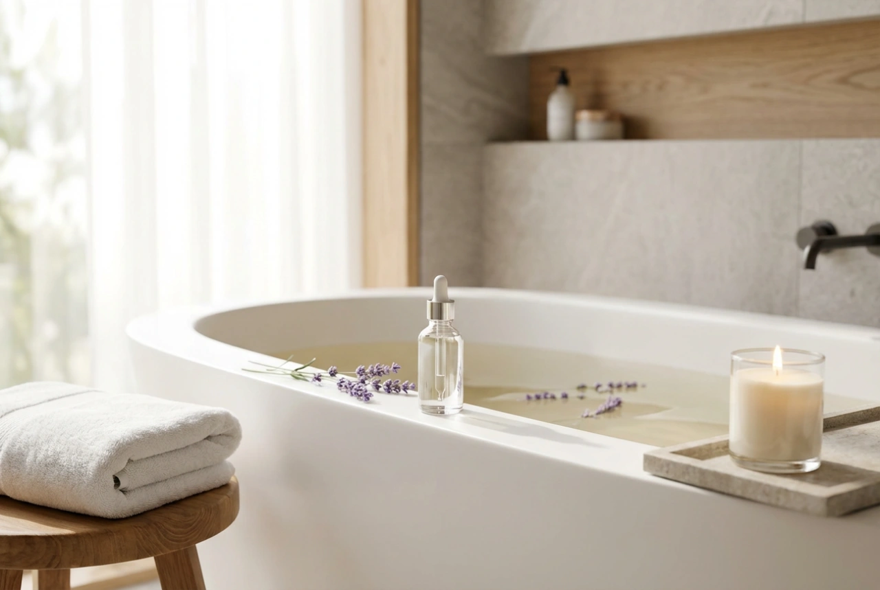 Lavender Essential Oil in Your Home SPA: Bath, Relaxation, Scent