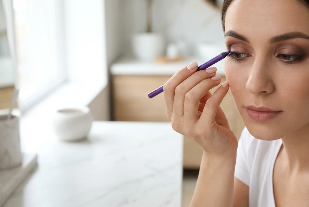 Purple Eyeliner: Youthful Tones, Soft Lines, and Pairing with Browns