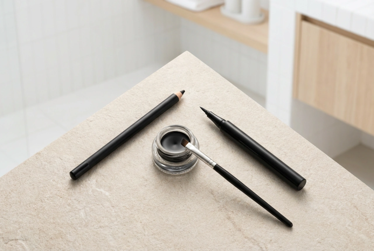 Eyeliner in Three Ways: Pencil, Brush and Gel