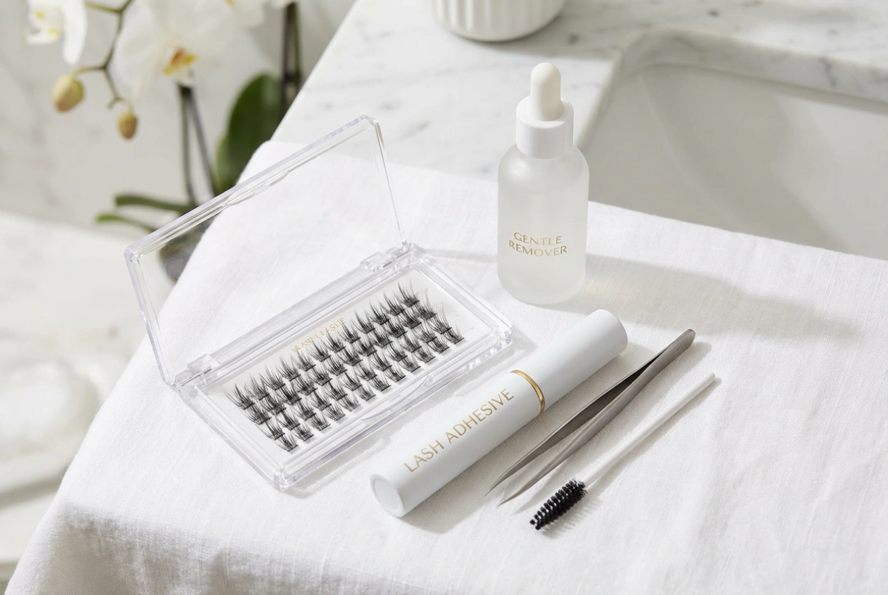Pre-made lash clusters: choosing density, adhesive, and gentle removal