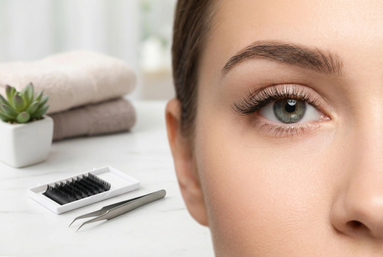 Half lashes: where to place them to lift the outer corner