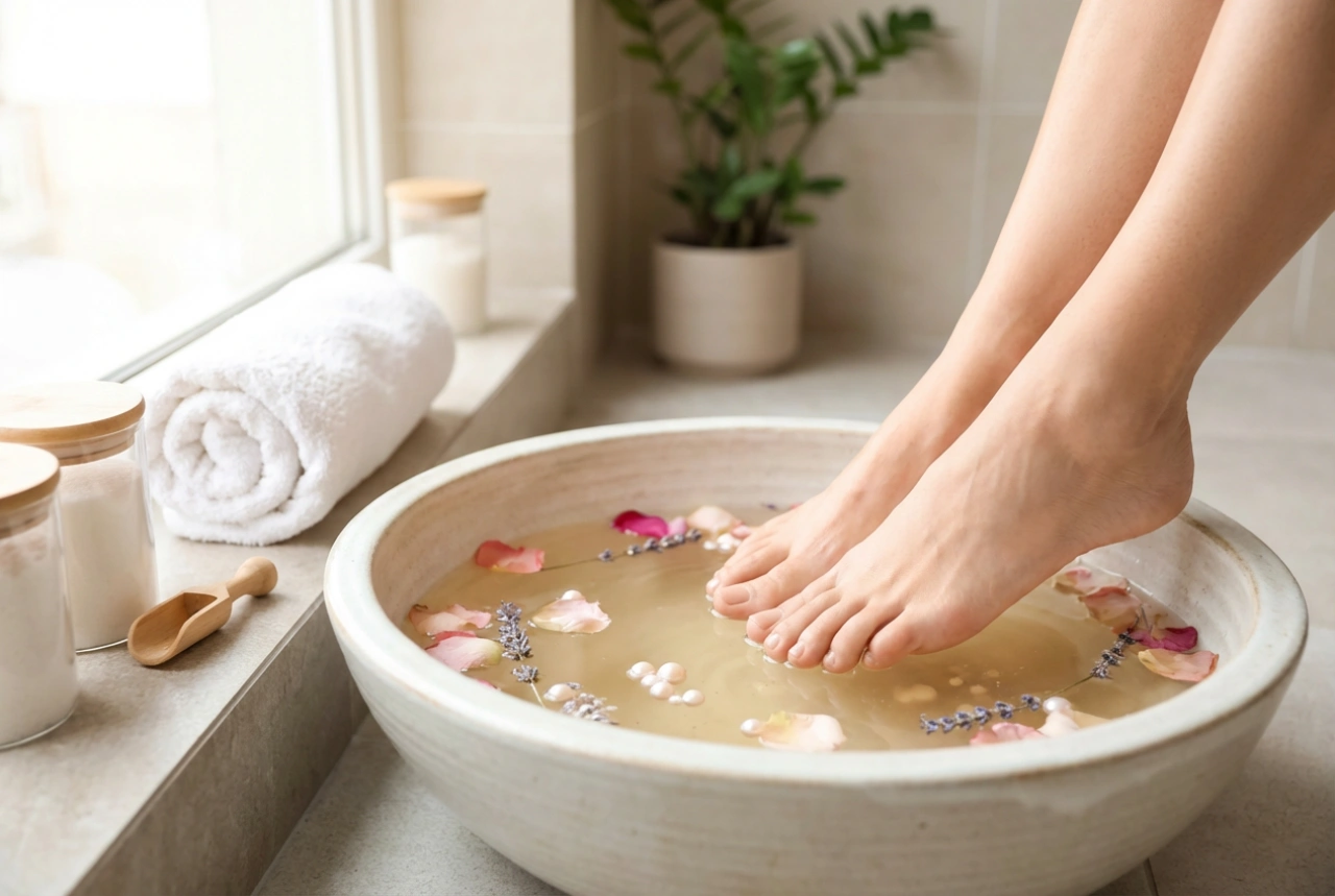 Home SPA Pedicure: Relaxing Steps, Scrub, Mask, and Massage