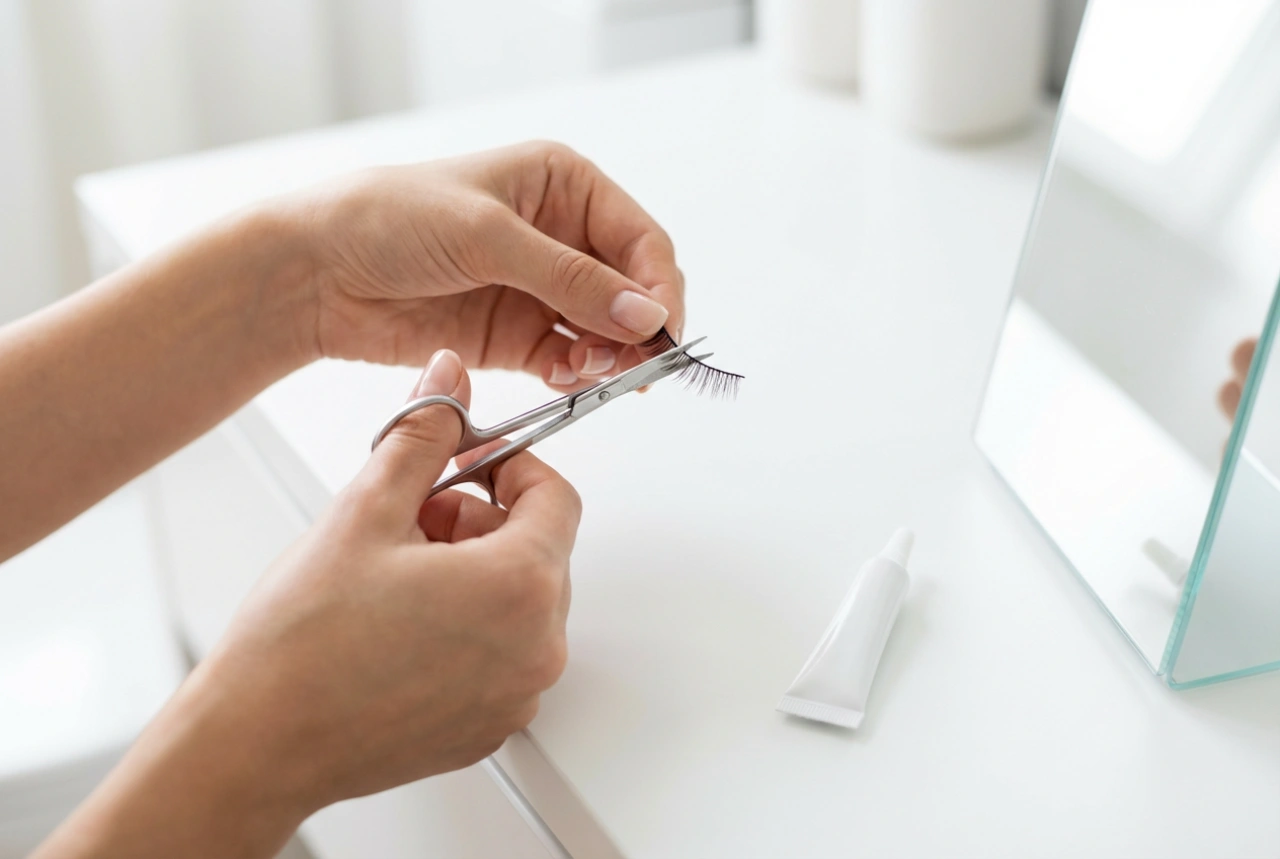 False Eyelashes: How to Trim, Apply and Secure the Perfect Look