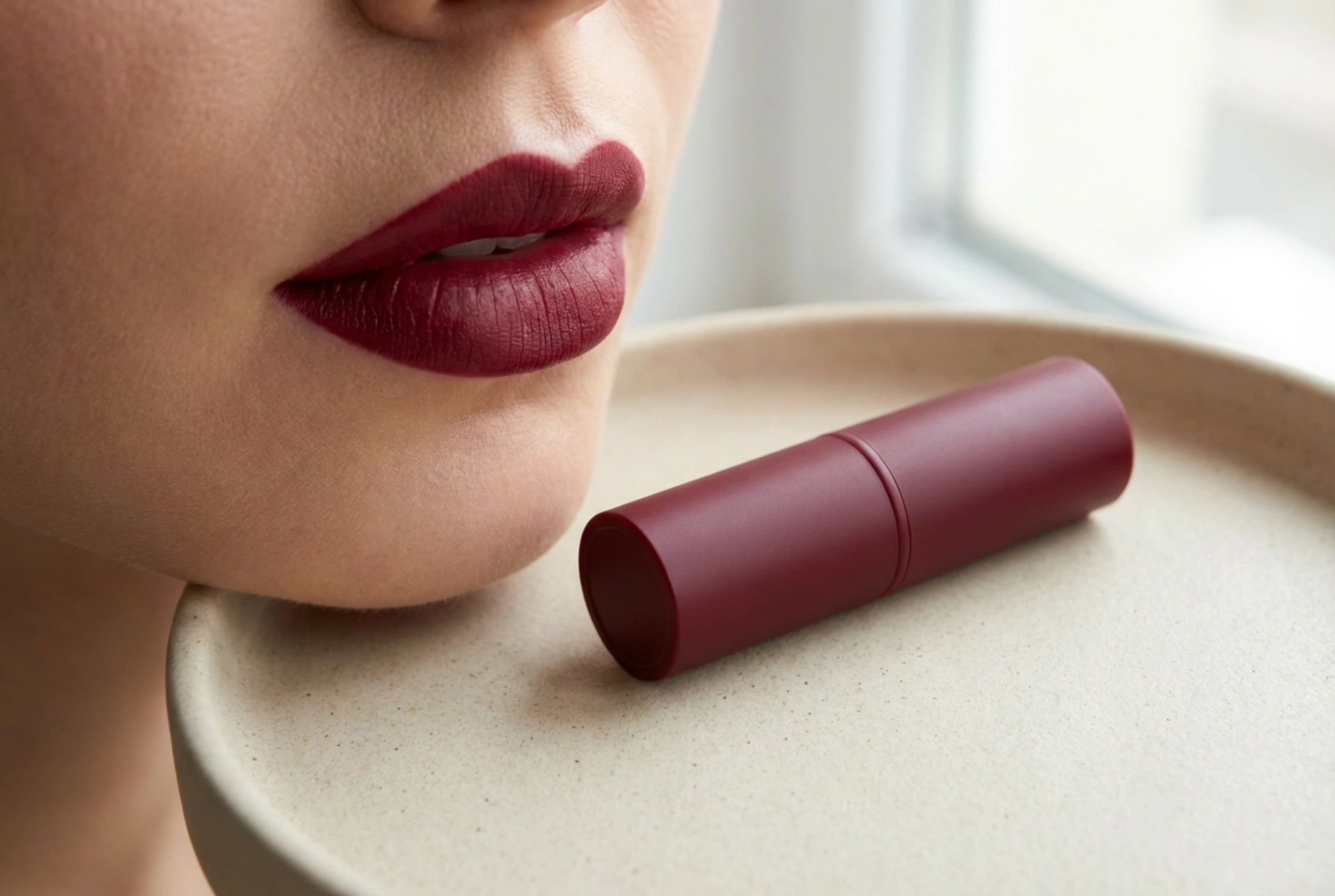 Burgundy Lipstick: Perfect Contour, Precision and Long-Lasting Colour