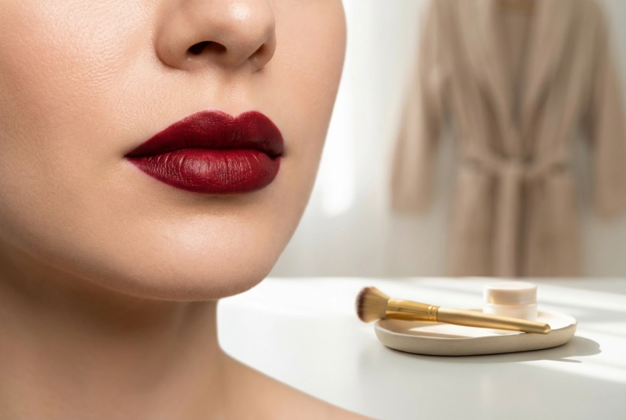 Dark Red Lipstick: A Makeup Statement and Lip Liner Tricks
