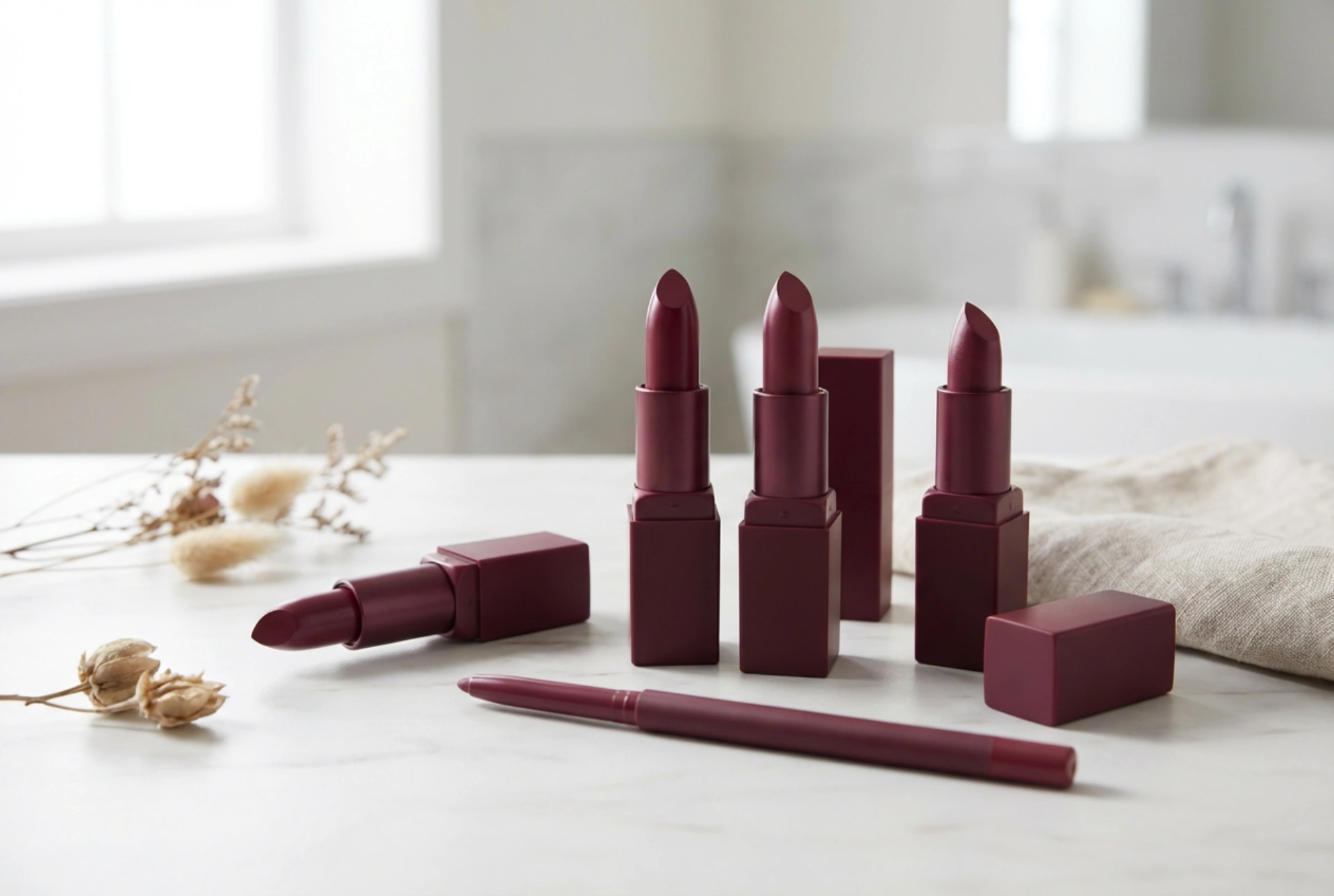 Burgundy Lipstick: How to Choose the Perfect Shade and Create a Precise Contour