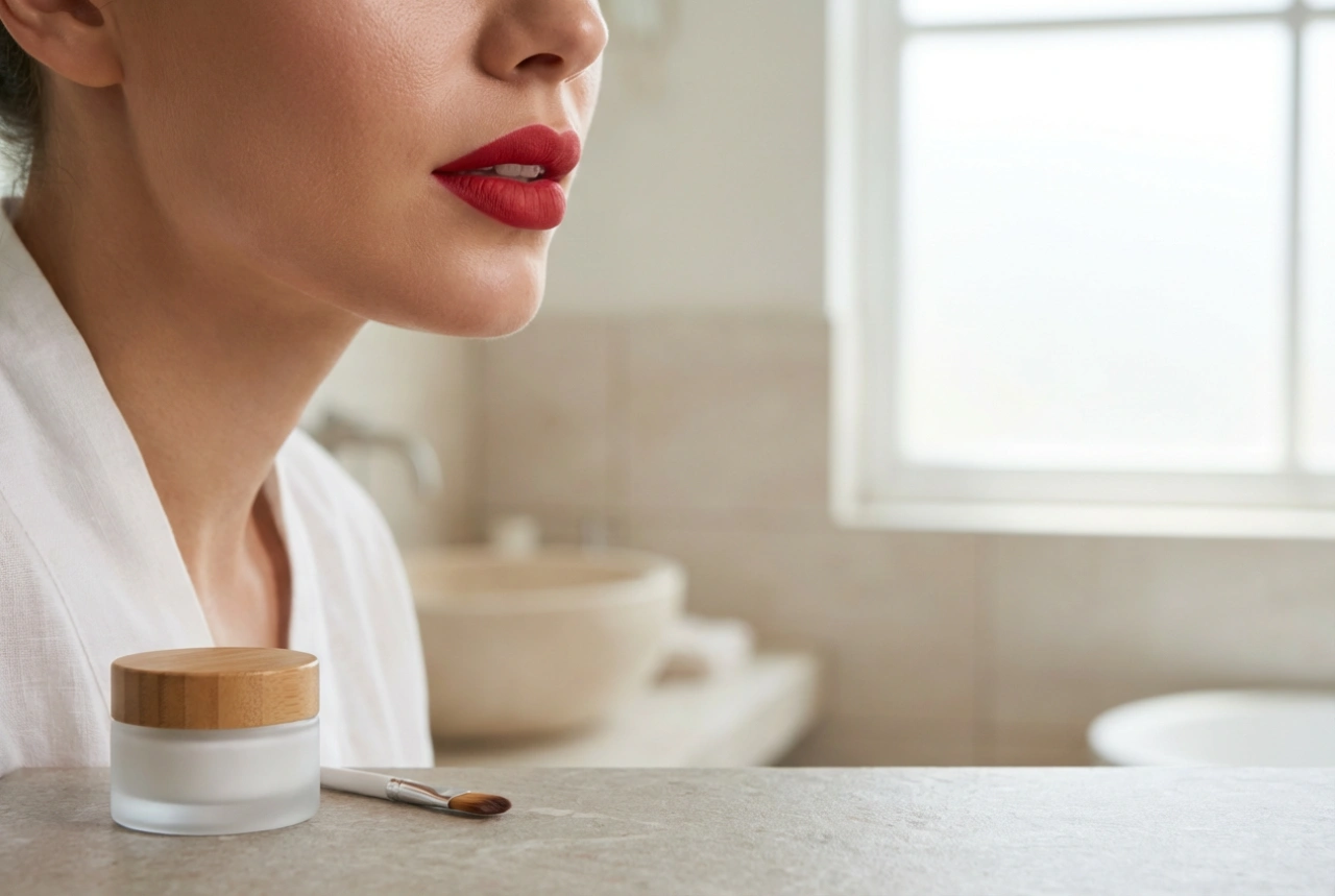 Smudge-Proof Red Lips: Preparation, Contour and Setting