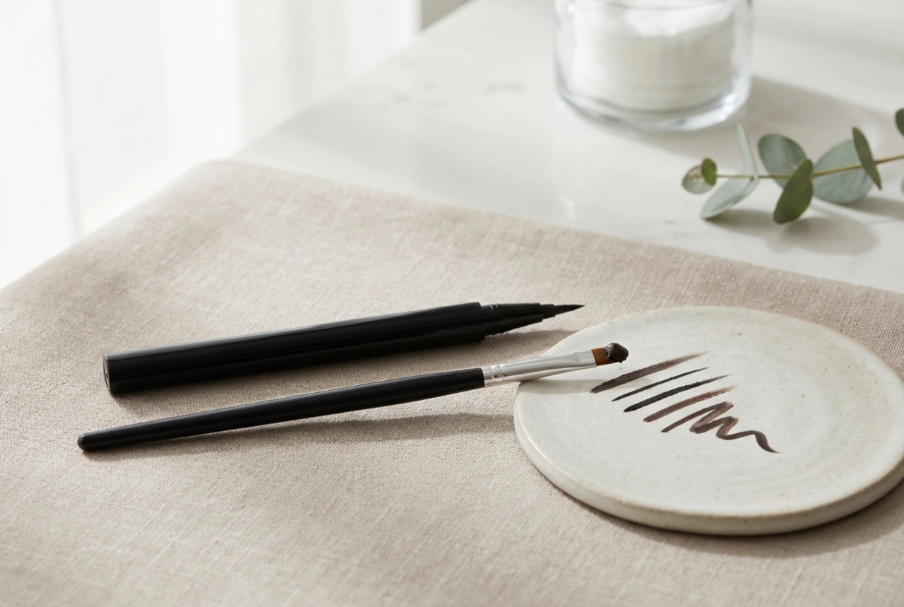 Pen versus brush eyeliner: how to choose and draw a perfect line