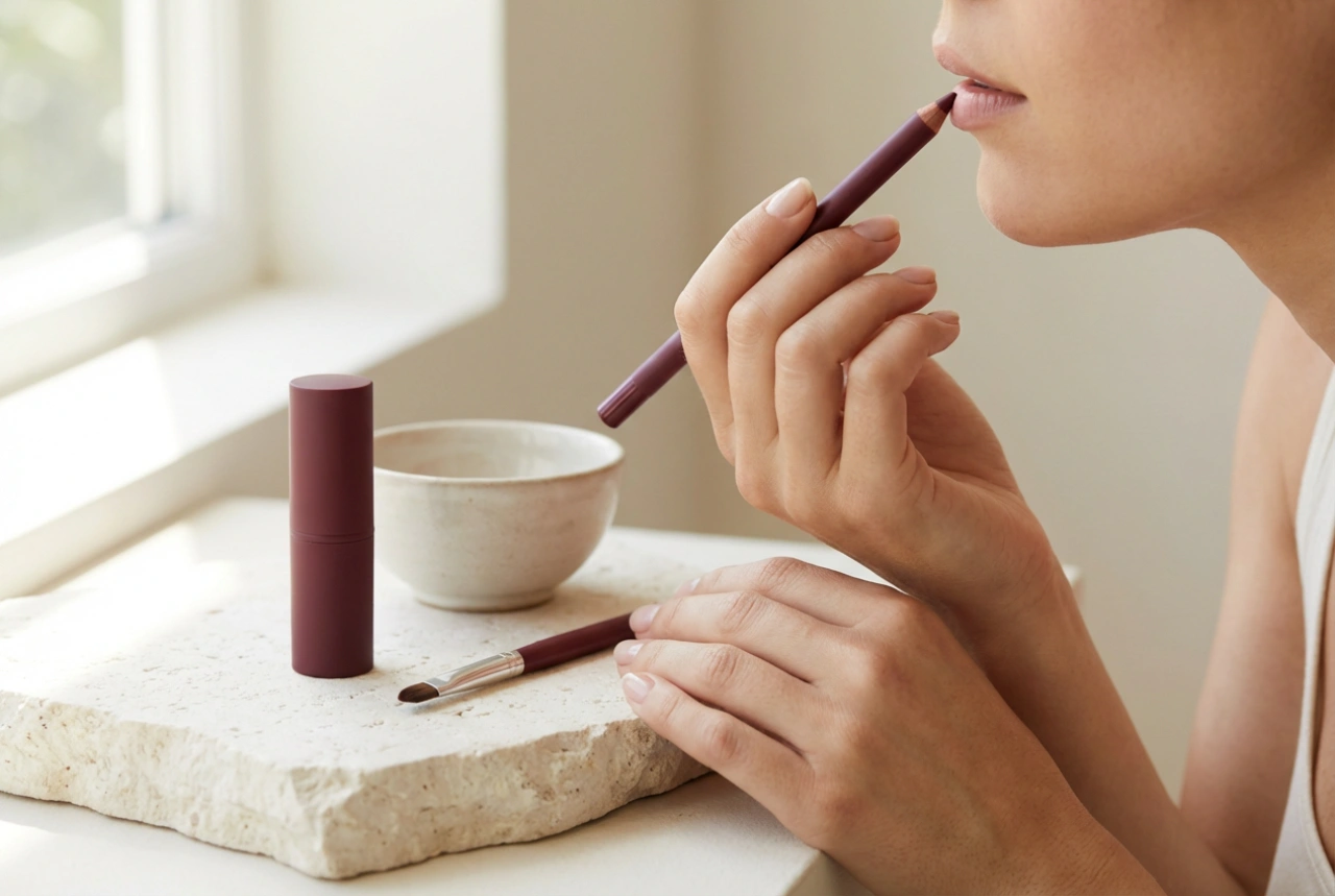 Burgundy Lipstick Without Smudging: Preparation and Contouring